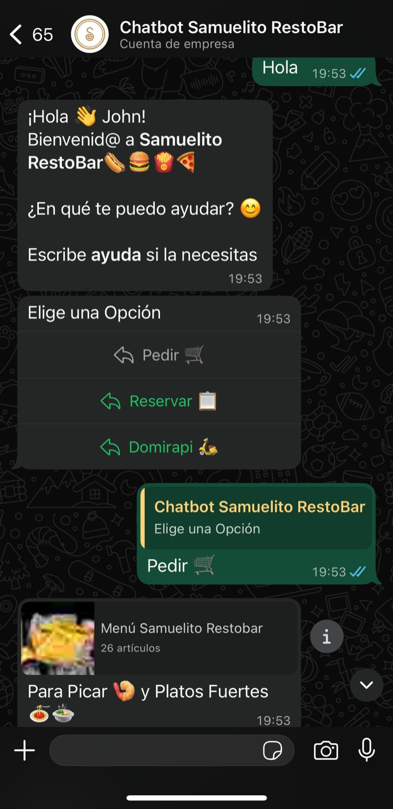Chatbot de WhatsApp